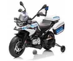 Megaleg BMW F850 GS EL policijos motociklas vaikams 12 V ličio jonų
