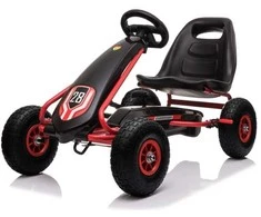 MegaLeg Champion 28 AIR Pedal Gokart su pneumatiniais ratais, juodas
