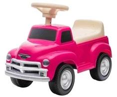Megaleg „Chevrolet 3100“ vaikštynė su odine sėdyne, rožinė