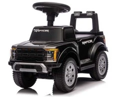 Megaleg „Ford F150 Raptor“ vaikščiojantis automobilis su šviesomis ir garsais, juodas