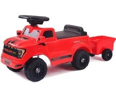 Megaleg „Ford Shelby F-150 Raptor“ vaikščiojantis sunkvežimis su įrankių rinkiniu ir priekaba