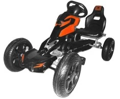 „MegaLeg“ pedalinis gokartas, oranžinis, vaikams nuo 4 iki 10 metų