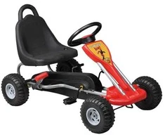 „MegaLeg“ pedalų gokartas vaikams nuo 3 iki 5 metų, raudonas