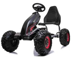 „MegaLeg Power-XL“ pedalų gokartas vaikams, juodas