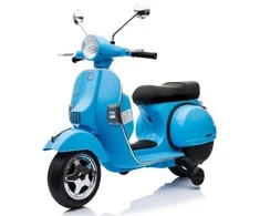 Megaleg Vespa PX150 EL motoroleris 12V (atnaujinta versija) mėlynas