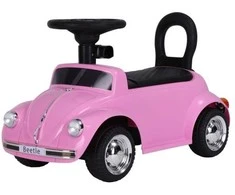 Megaleg VW Beetle Classic Walker su odine sėdyne, rožinės spalvos