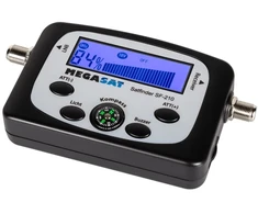 Antena satelitarna Megasat SF-210 Satellite Finder – Juodas – Acoustic and Optical Signal Ekranas
