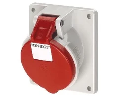 MENNEKES CEE lizdas įmontuojamas 5 polių 32A 400V IP44, kryptis H6. Flanšo matmenys 100x100 mm, TwinCONTACT (jungtis be varžtų)