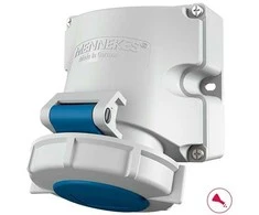 MENNEKES 9301, 3P, Screws, Mėlyna, Baltas, IP67, 230 V, 16 A