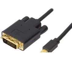 Mercodan 932508, 3 m, DVI, Mini DisplayPort, Kištukas, Kištukas, Auksinis