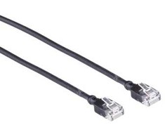 Mercodan Kabelis sieciowy RJ-45, Cat.6a, U/UTP, LSZH, Slim, juoda, 10 m (371928100)