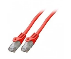 „Mercodan“ jungiamasis kabelis KAT6 UTP, raudonas, 5,0 m, be halogenų, 2x4xAWG24 LSZH, plastikinis maišelis, CCA, 5 m, Cat6, U/UTP (UTP), RJ-45, RJ-45, raudonas