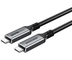 Mercodan USB-C kabelis 3,0 m, USB 3.2 Gen 2, 20 Gbps, 100 W PD, 4K@60 Hz, TPE korpusas, kosminė pilka, 3 m, USB C, USB C, USB 3.2 Gen 2 (3.1 Gen 2), 20 Gbit/s, juoda, pilka