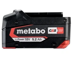 Grąžtas Metabo 625592000, Baterija, ličio, 5.2 Ah, 18 V, Metabo, Juoda