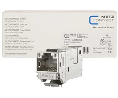 METZ CONNECT E-DAT modulis Keystone Cat.6A lizdas 180°, PU iš 12