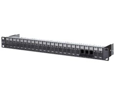 METZ CONNECT Keystone 19 colių modulių stovas 1U 24 prievadas juodas be įrangos