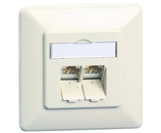 METZ CONNECT E-DAT C6A 2 Port UP grynai baltas