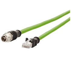 Metz Kabelis połączeniowy METZ CONNECT M12 męski-RJ45 męski, 8-biegunowy kodowany X, 5 m