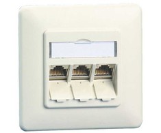 Schneider Electric Puszka instalacyjna modułu METZ CONNECT, 3 porty, czysta biel (26.11.0687)