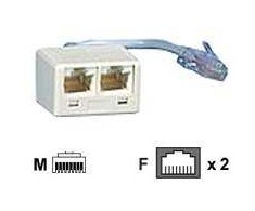 METZ CONNECT ISDN-Adapteris mit Verl. WE 8 - 2 x WE 8 0,1m