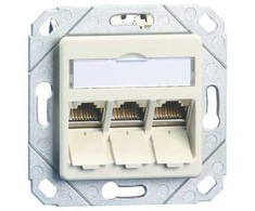 Schneider Electric Metz Connect BTR E-DAT modulis 3x8(8) UPk be modulių - Įleidžiama jungiamoji dėžutė - Grynai balta, RAL 9010 - 3 prievadai (1309161102-E)