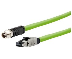 Metzconnect Btr „Metz Connect 142M6X18100“ M12 tinklo kabelis, jungiamasis kabelis CAT 6a SF/UTP, 10 m, žalias PUR apvalkalas, atsparus rūgštims, ozonui, UV spinduliams, tinka kabelių laikikliais (142M6X18100)