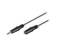 „Microconnect AUDLR5“, 3,5 mm, kištukas, 3,5 mm, lizdas, 5 m, juodas