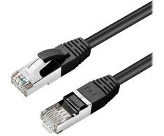 MicroConnect CAT6A S/FTP 0,25 m juodas LSZH ekranuotas tinklo kabelis, LSZH,