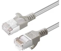 „Microconnect V-FTP6A0025-SLIM“, 0,25 m, Cat6a, U/FTP (STP), RJ-45, RJ-45, pilkas