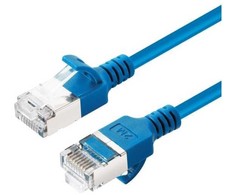 „Microconnect V-FTP6A01B-SLIM“, 1 m, Cat6a, U/FTP (STP), RJ-45, RJ-45, Mėlynas