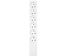 MicroConnect Daniškas 6 krypčių baltas maitinimo laidas