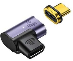 Adapteris USB MicroConnect USB-C - USB-C Sidabrinė (MC-USB4CCMF-MAGNETIC)