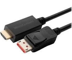 Kabelis MicroConnect Microconnect MC-DP-HDMI-10004K kabelis DisplayPort 10 m Juodas
