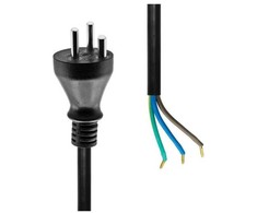 MicroConnect Type K atvirojo tipo maitinimo kabelis 10 m, juodas