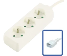 MicroConnect 3 lizdų maitinimo juosta, prancūziško tipo (MC-PS030150FRUPSW)