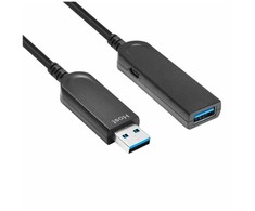 Kabelis USB MicroConnect USB-A - USB-A 25 m Juodas (Premium Optic fiber USB 25m,)