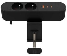 MicroConnect Daugiafunkcis stalinis maitinimo lizdas, 2 padėčių, prancūziškas, 1 x USB-A, 2 priedų maitinimo šaltinis (MC-MDPS-FR2-67W)