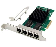 Karta jungiama į tinklą MicroConnect Network Card PCIe x4 I350-T4