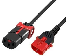 Maitinimo kabelis MicroConnect Powercord C13 IEC Lock+ - C14 (MC-DUALC13C14S-0.5)
