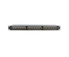 Microconnect PP-007, RJ-45, Cat6, montavimas į stovą, 1U, juoda, 100 g