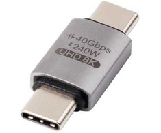Adapteris USB MicroConnect USB-C - USB-C Sidabrinė (Premium USB4 Gen 3x2 USB-C)