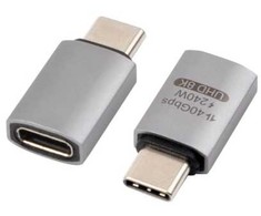 Adapteris USB MicroConnect USB-C - USB-C Juodas (Premium USB4 Gen 3x2 USB-C)