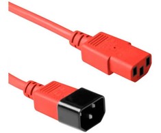 Maitinimo kabelis MicroConnect „Microconnect PE1413R09“ maitinimo kabelis Raudonas 0,9 m C13 skydelis C14 skydelis