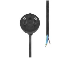 MicroConnect K tipo EDB maitinimo kabelis su atviru galu, 5 m, juodas