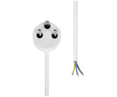 MicroConnect K tipo EDB maitinimo kabelis su atviru galu, 5 m, baltas