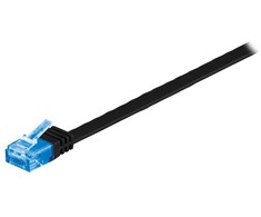 MicroConnect RJ-45/RJ-45 kat.6a U/UTP Juodas 1m (V-UTP6A01S-FLAT)