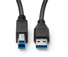 Kabelis USB MicroConnect USB-A - USB-B 5 m Juodas (USB 3.0 A-B 5m M-M, Juodas)