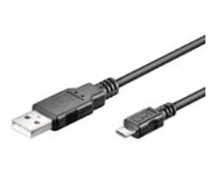 Microconnect USBABMICRO18, 1,8 m, USB A, Micro-USB B, USB 2.0, Juoda