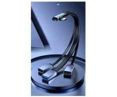 Kabelis USB MicroConnect USB-C - 3x USB-A 0.55 m Mėlyna (MC-USBCANG-USBA3WAY)