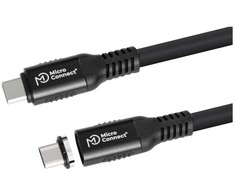 Kabelis USB MicroConnect USB-C - USB-C 0.15 m Juodas (USB-C to USB-C cable 0,15m)